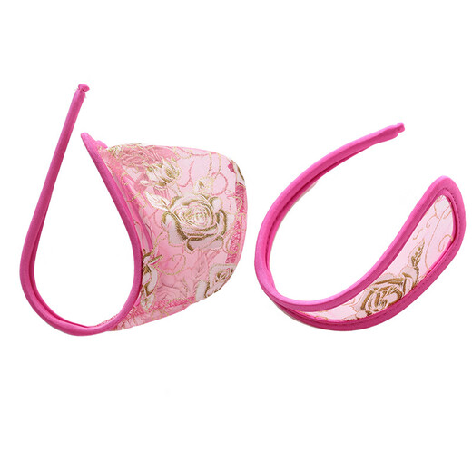 Long Night Sexy Panties Invisible C-string Pants Sexy Butt-Exposing T-Pants Lace Transparent Couple Panties Set One Size D077 Rose Red Men's Style