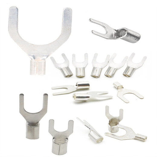 UT1-3 1.5-3 2.5-3-4-6-8-10 cold-pressed terminal block U-shaped Y-shaped fork-shaped bare terminal copper nose UT1.5-3 (1000 pieces)