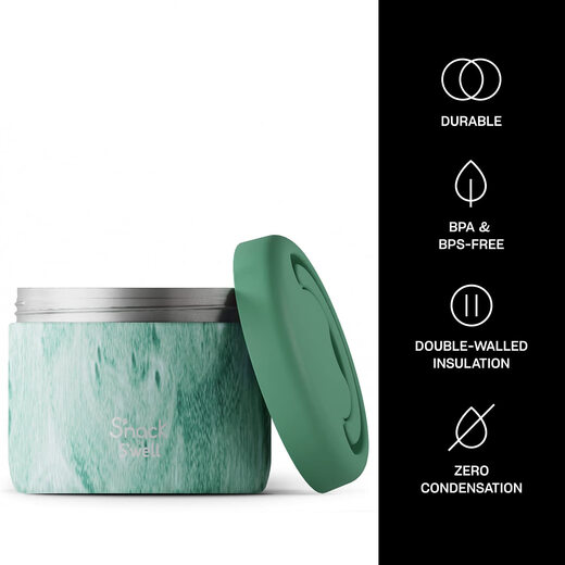 S well double-layer stainless steel thermal insulation food jar about 700ml imported portable thermal insulation cold lunch box