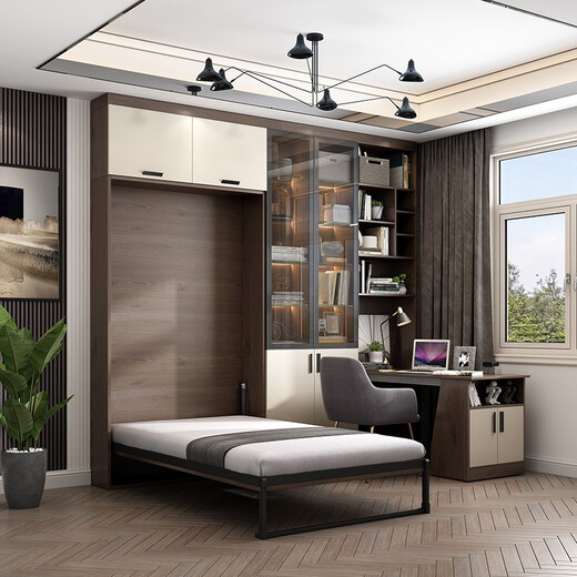 Sineman whole house custom study furniture set combination with folding corner folding side bed desk cabinet customized in one-piece folding cabinet B (838mm*760mm*1542mm)