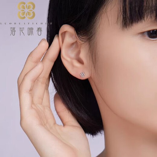 Falling Flowers Cry Spring Platinum Flower Earrings Platinum Earrings Earrings Women's Cartoon Crafts Classic Birthday Gift