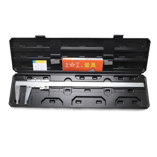 Shanggong vernier caliper 0-500mm graduation value 0.02 mechanical vernier caliper lower measuring surface oil level line card carbon steel oil level caliper high precision