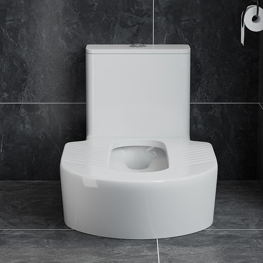 RONGJIE delivered to home toilet modified squat toilet ceramic squat water tank integrated squat toilet household toilet modification free platform digging table squat toilet 400mm hole spacing from the wall (without S bend)