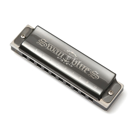 Swan (SWAN) 10-hole blues paddy scale harmonica for children and adults professional playing harmonica black