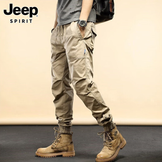 Jeep Spirit2024 Nuevos pantalones casuales para hombres de primavera y otoño Autumn American Velvet Pants de montaña Pantalones largos de montaña Multi-Waring 679 Black 30 (recomendado 120-130 Jin [Jin equivale a 0.5 kg])