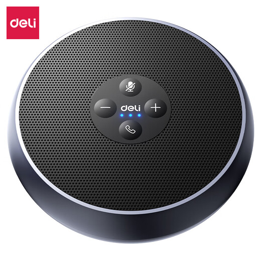 Deli Video Conference Omnidirectional Microphone Type-C Connection (360 degree 6 meters pickup suitable for small conference rooms 10-20) Pickup Wired speaker MN101
