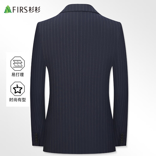 Shanshan suit men's slim professional formal suit business casual striped groom's wedding dress men's clothing