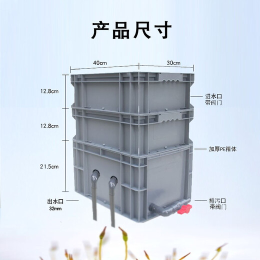 SUNSUN фильтр для аквариума, двор, пруд для разведения рыбы, система циркуляции воды, коробка для оборота, фильтрующая коробка, верхний фильтр, сделай сам, болотная гидропоника, очень большой, 80*40, трехслойная голая коробка