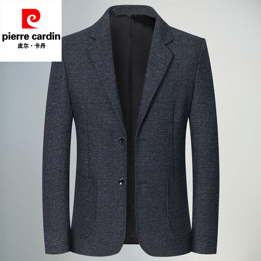 Pier Cardin men's business casual blazer spring and autumn new business suit men's middle-aged single daddy suit formal wear men's clothing upgraded fabric 909 [2113 dark gray] XL 180 [recommended 130-145 Jin [Jin equals 0.5 kg]]