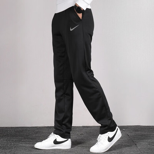 Nike (NIKE) sports pants plus velvet men's trousers woven training straight trousers outdoor running warm casual pants black BV2708-010 warm plus velvet L130-150Jin Jin equals 0.5 kg
