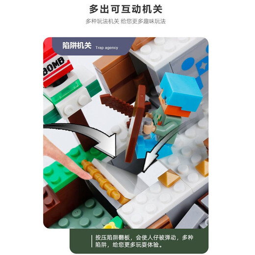 
Minecraft building block assembly toy mini world assembly model small particle human fig village house forest boy 8 to 12 year old children birthday gift jungle tree house [698+ particles]