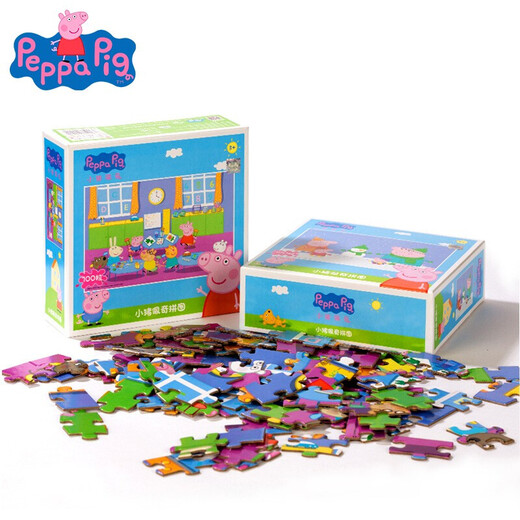 Pig Page cartoon puzzle puzzle children's early teaching benefit toy male and female enlightenment puzzle cartoon cartoon anime toys 100 tablets