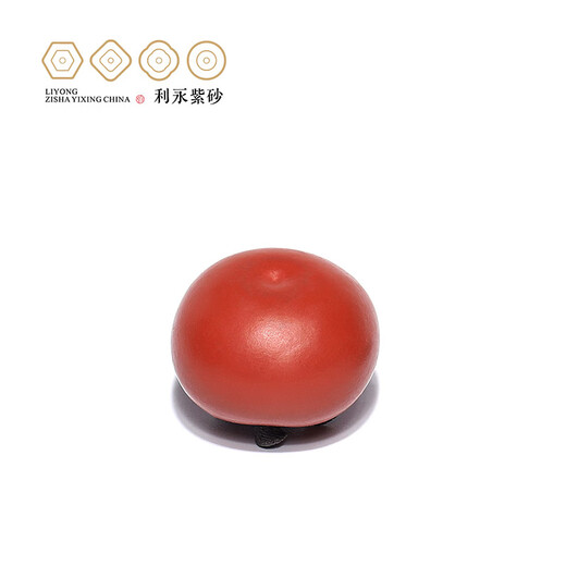 Centenary Liyong Yixing handmade purple clay tea pet ornaments raw ore section mud powder slurry persimmon tea play sculpture Kung Fu tea set accessories a pair of persimmons (1 large 1 small)