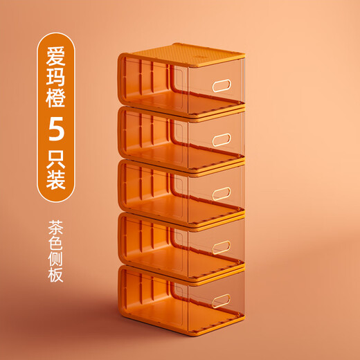 Naiben shoe box storage box transparent drawer type hard plastic shoe rack shoe cabinet shoe storage cabinet shoe storage artifact large size 10 high-grade gray (34*26.3*17.2)