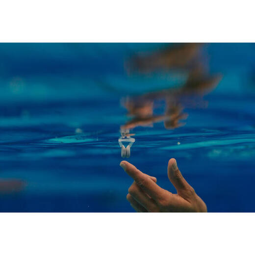 DECATHLON travel earplugs anti-lost silicone strap gray silicone nose clip (floatable) 2924106