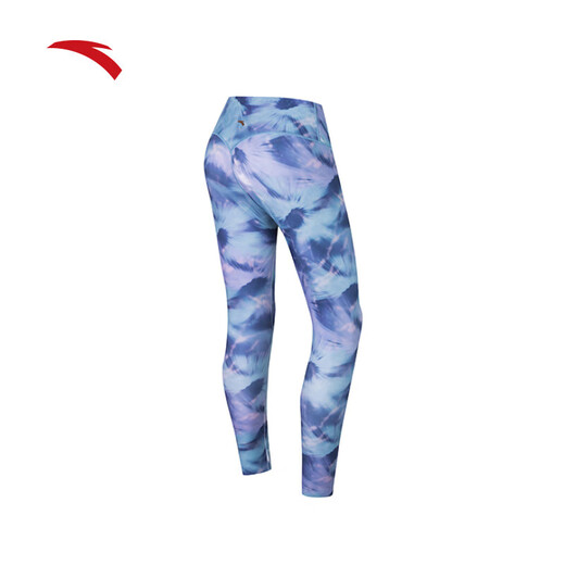 ANTA (ANTA) Ice Skin Tights Sports Women's Summer Yoga Pilates Fitness Nine-Point Pants 162457307 Dark Blue/All-over Print-1 S