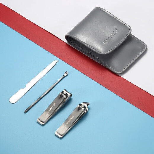 South Korea Kowell nail clippers stainless steel nail clippers personal care grooming combination 4-piece set KB401 gray