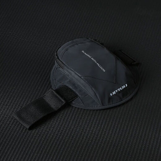 He Jiagong running mobile phone bag, arm bag, sports and fitness bag equipment, arm arm sleeve, arm wrist bag, hanging wrist strap, mobile phone case, extra-large headphone model, black, suitable for 7 points and 3 inches and above
