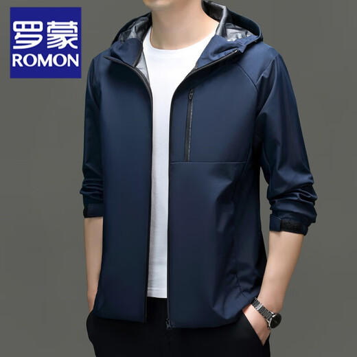 ROMON three-proof jacket men's jacket spring and autumn jacket men's outdoor travel jacket men's business casual jacket top men's moon gray XL