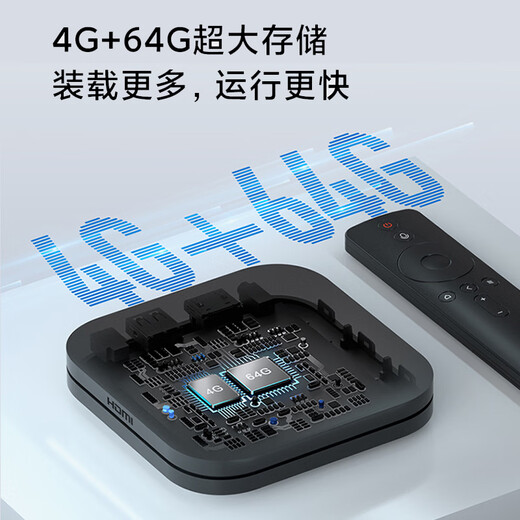 小米盒子 4S MAX 4K旗舰智能语音机顶盒  蓝牙语音遥控 手机无线投屏 64位四核高性能处理器MDZ-30-AA
