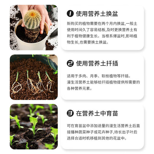 Manlife 16L imported bougainvillea special nutritional soil flower soil gardening vegetable soil planting soil flower organic soil green planting soil