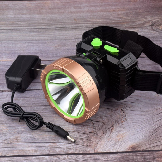 Humian headlamp led strong light long-range lithium battery rechargeable outdoor night riding fishing head-mounted miner's lamp high brightness flashlight lithium battery + two-speed dimming charging 10000k