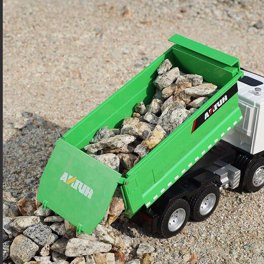 6-Rad Allradantrieb 1:18 Huina Neunkanal Elektrolegierung mit ferngesteuertem Muldenkipper Muldenkipper Simulationstechnik Fahrzeug Kinderspielzeug für Spielzeugauto-MODEL Jungen und Mädchen Geburtstagsgeschenk Elektrische Fernbedienung kontrollierter neunkanalloser Legierungsmüllkippe + Originalbatterie 2 Batterie 2