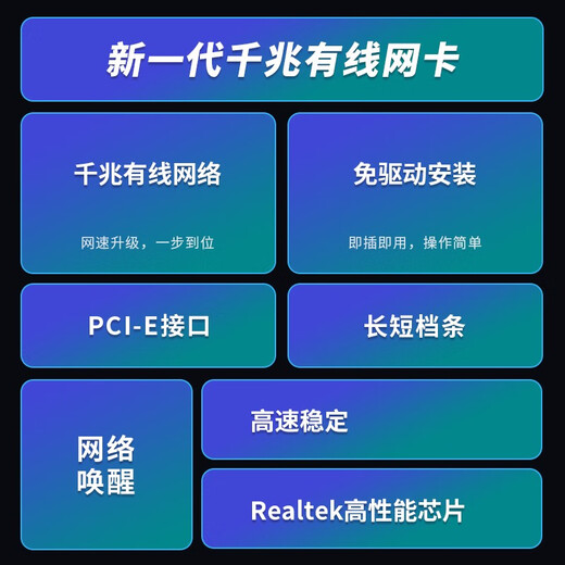 ZT-net千兆PCI-X1有线网卡台式电脑 自适应1000M独立内置扩展网卡百兆网速提升网卡高速游戏网卡 PCIE X1 8111E千兆单口网卡