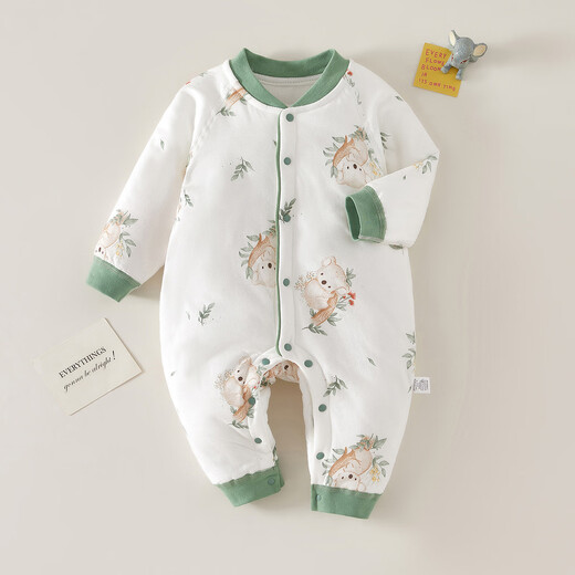 Disney (Disney) baby clothes autumn and winter warm pure cotton type A thin cotton clothing jumpsuit newborn quilted long-sleeved hayibao pink goose thin cotton jumpsuit 66cm 66 size recommended for about 3-5 months