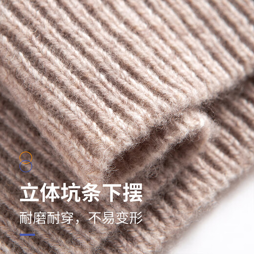 Shanshan wool sweater 100% sheep wool men's heavyweight thickened autumn and winter warm and soft close-fitting non-tie anti-pilling sweater