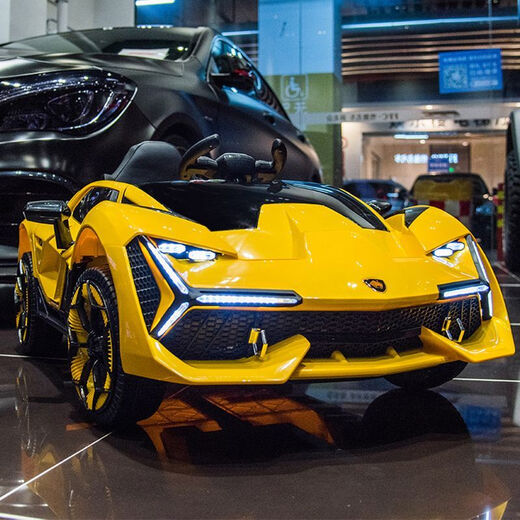 Yun Ting can sit in a car for adults 0-12 years old, a car for children, an electric car for babies, a four-wheel battery car for 1-6 years old, a remote control car/double scissor door/Chaowei battery, membrane type without electricity - not rideable