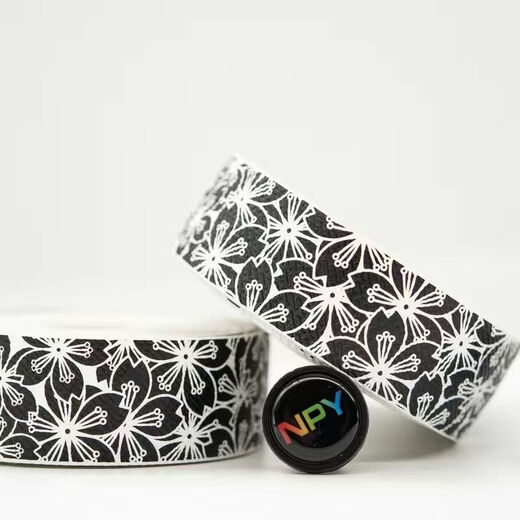 Raft core mummy handlebar belt NPY Sakura road bike anti-slip shock absorption comfortable strap wear-resistant cyclist female white background - pink flower (boxed/send electrical tape/2 roll price)
