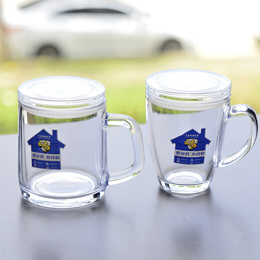 ClceySuperfest Anti-Fall Verre tasse en acier ménage Brewing Brewing Thé à grande capacité Bière Mil de petit déjeuner Masse de petit déjeuner + 365 ml Couvrette en verre 500 ml 2 pièces