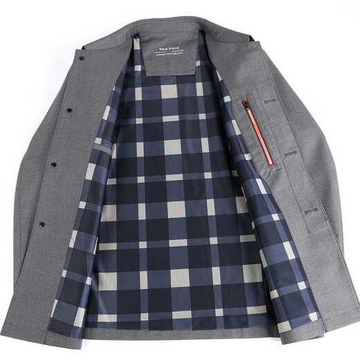 Pier Cardin middle-aged and elderly high-end wool jacket men's spring and autumn new jacket business casual loose dad's suit no iron jacket shirt 2287 lapel buttons - dark blue 2XL (185) - Recommended weight 165-175Jin [Jin equals 0.5 kg]