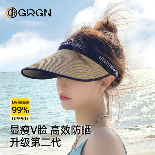 GRGN sun protection hat women's sun hat summer anti-UV hat women's empty top hat outdoor sun hat