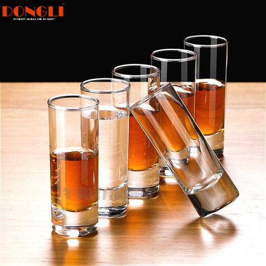 Dongli household glass liquor cup spirits cup 74ml one-shot cup set one or two white wine cups small wine cup SHOT cup bar straight cup 6 pieces/74ml straight cup