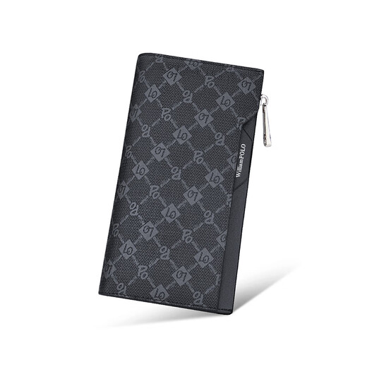 Williampolo Kaiser Paul Wallet Herren Langstil großer Kapazität Kupplung Fashion Business Herren Hände Vatertag Geschenke an Papa Black- [Counter Gift Box]