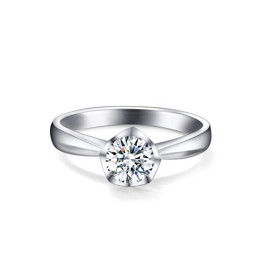 AVHE platinum white wedding three-gold ring D color carat diamond ring artificially cultivated diamond customized female wedding gift Chinese Valentine's Day platinum cultivated diamond ring-30 points D color/VVS 9-20 circle can be noted