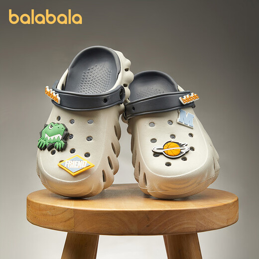 Balabala dinosaur Chaussures de trou d'enfants Baby Slippers Boy Boy Sandales et grand garçon de la semelle intérieure sans glissement portant l'été dehors