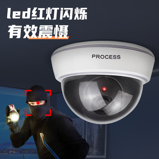 视明通 半球仿真摄像头假监控假摄像头模型仿真监控摄像头带灯室内