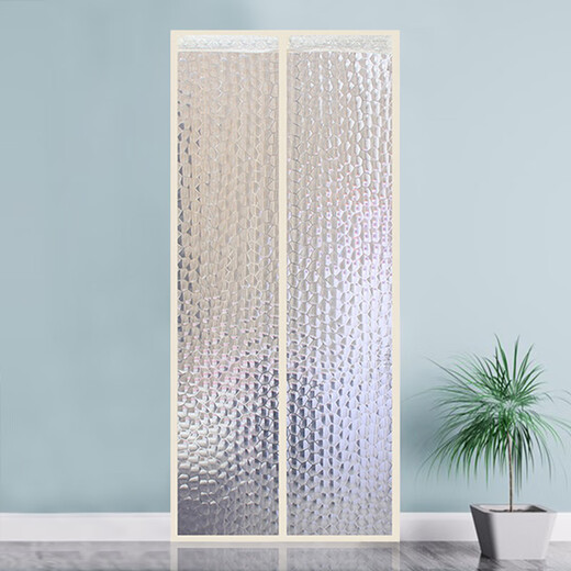 Diyin transparent plastic soft air-conditioning door curtain household anti-air conditioning summer anti-mosquito partition leather curtain kitchen magnetic self-priming Velcro bedroom transparent air-conditioning curtain 90*200cm needs to be customized