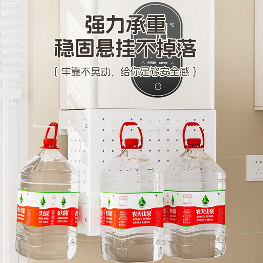 Hundred-character gas hole plate pipe shield decorative hole plate kitchen wall hanging bottom cover boiler stove shelf milk white short hook 2 pack