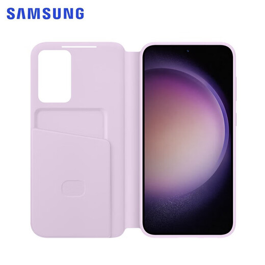SAMSUNG Galaxy S23 original mobile phone case, smart window protective case, s23 card-type protective case, purple