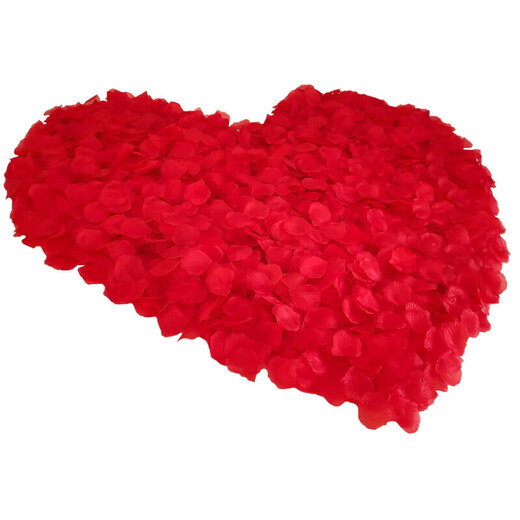 Rose Petals Proposal Confession Bed Decoration Hotel Wedding Supplies Birthday Surprise Decorations 100 Pieces Simulated Rose Petals-200 Pieces