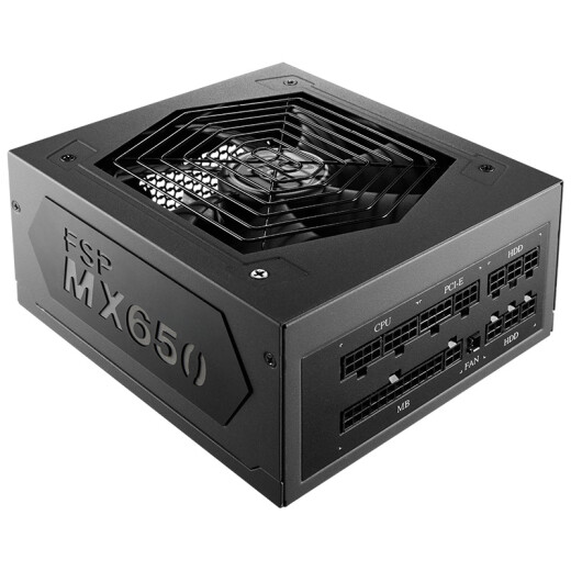 FSP rated 650WHydroMX650 power supply (five-year warranty/bronze certification/full module/temperature controlled fan)