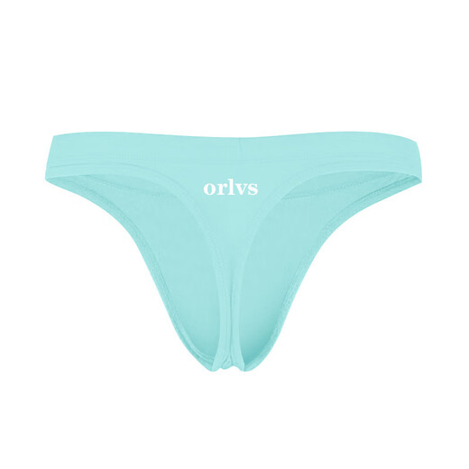 ORLVS Modal men's thong bikini single butt lift, no need to take off, sexy slim waist small triangle solid color t-pants orange 1 piece M recommended 45-55kg