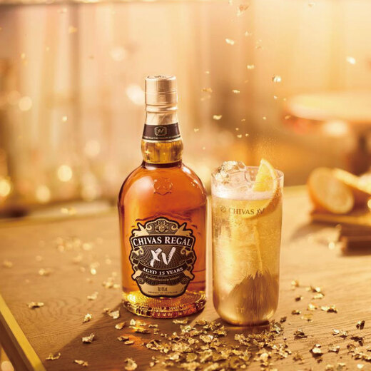 芝华士（Chivas）15年苏格兰调和型威士忌洋酒700mlXV透金版 