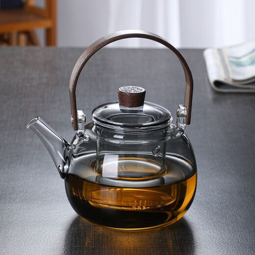 Xuanye glass teapot high temperature resistant household lifting kettle electric ceramic stove tea boiler kettle teapot large capacity single pot ash lifting kettle 1000ml