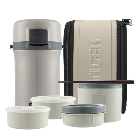 TIGER Japanese insulated lunch box 4-layer large-capacity lunch box microwaveable 3-layer stainless steel portable lunch box 3-layer lunch box LWU-B170