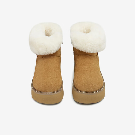 Bestou Mianmian Snow Winter Shopping Mall New Warm Snow Boots Birkenstock Chaussures épaisse semelles Coton pour femmes L5228DD4 Camel 37